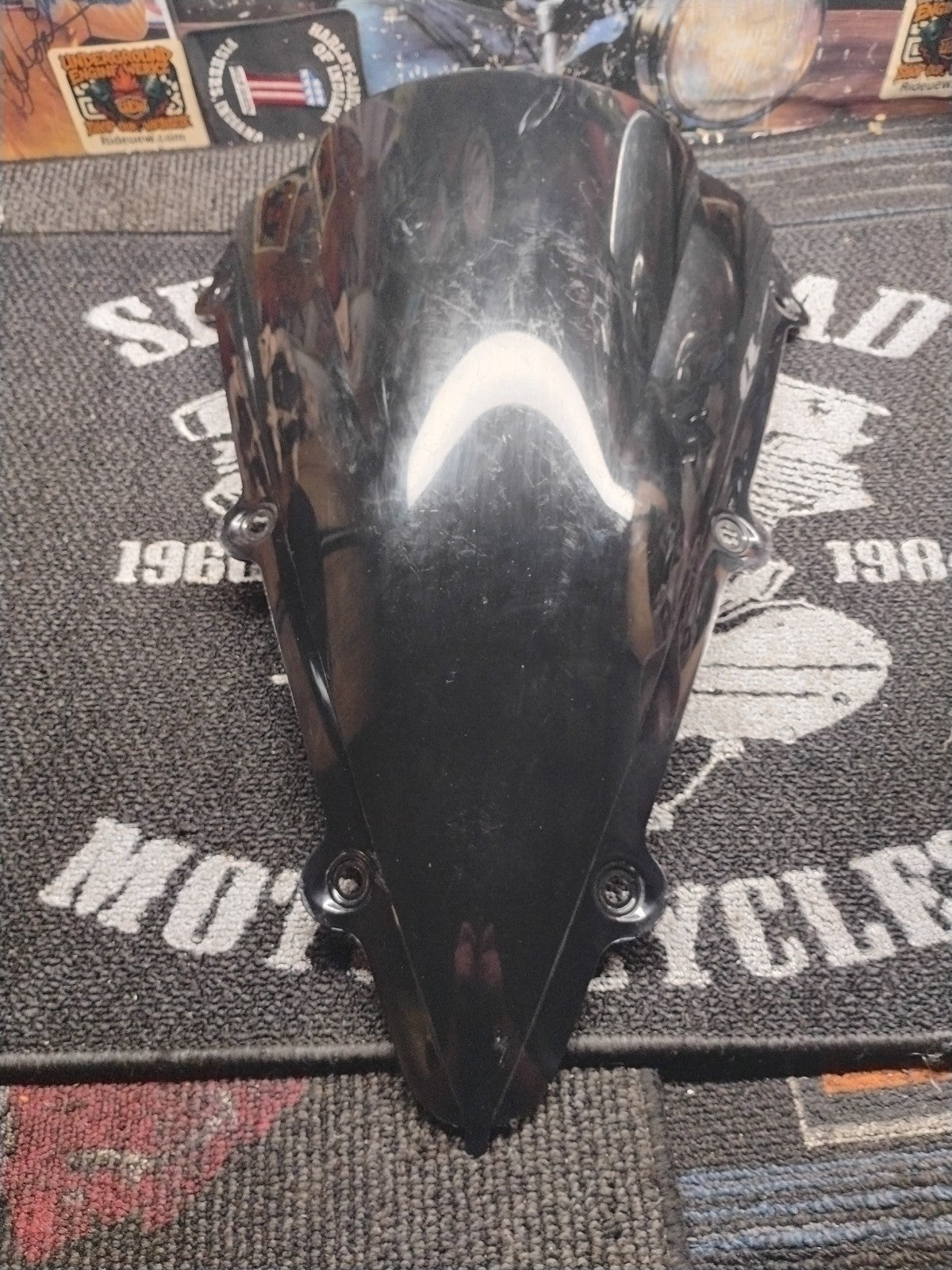 Motorcycle Black Windshield for Yamaha YZF R1 2004-2006 ABS Plastic Windscreen