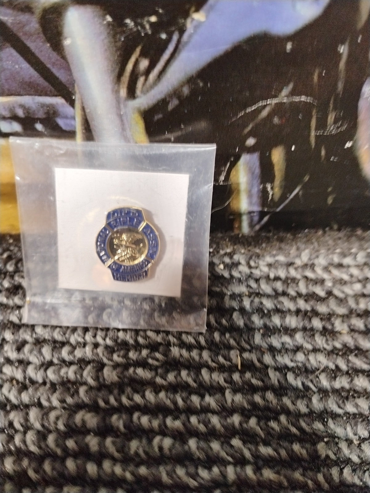 Vtg Life Member NRA National Rifle Assn Blue Enamel Golden Eagle Lapel Pin Simco