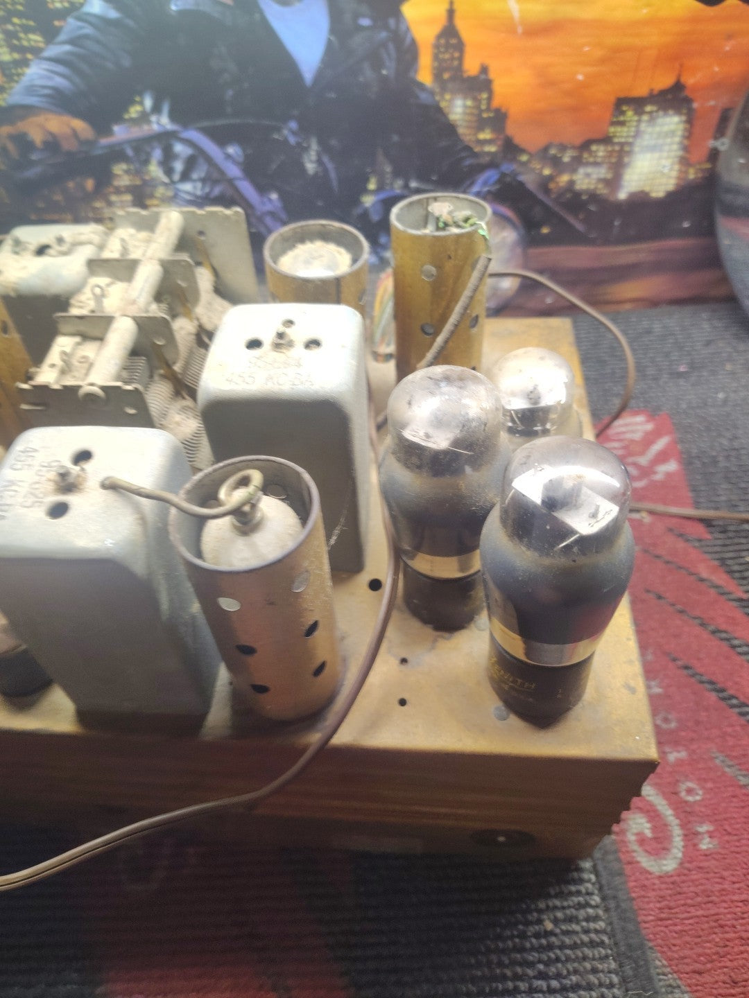 1940’ S Zenith Antique Vintage Tube Console Floor Radio Board Parts