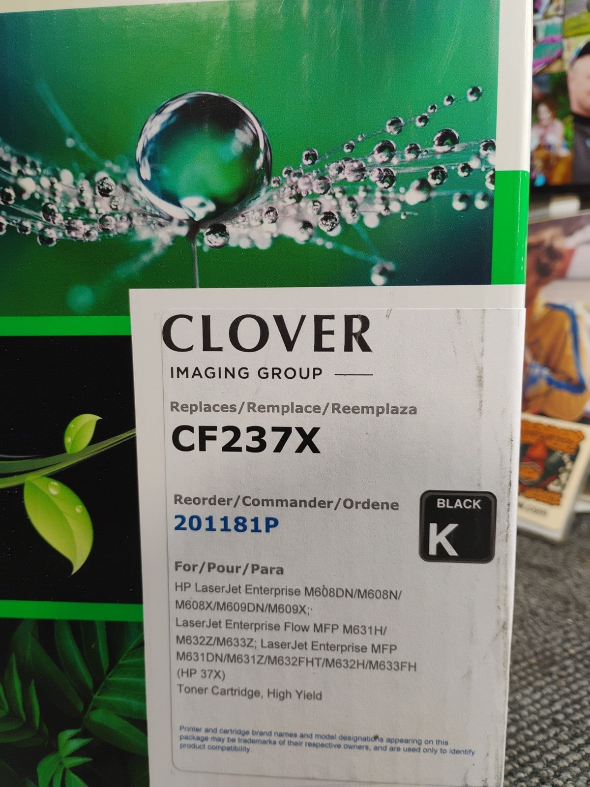 New Clover Toner Cartridge CF237X 201181P Black