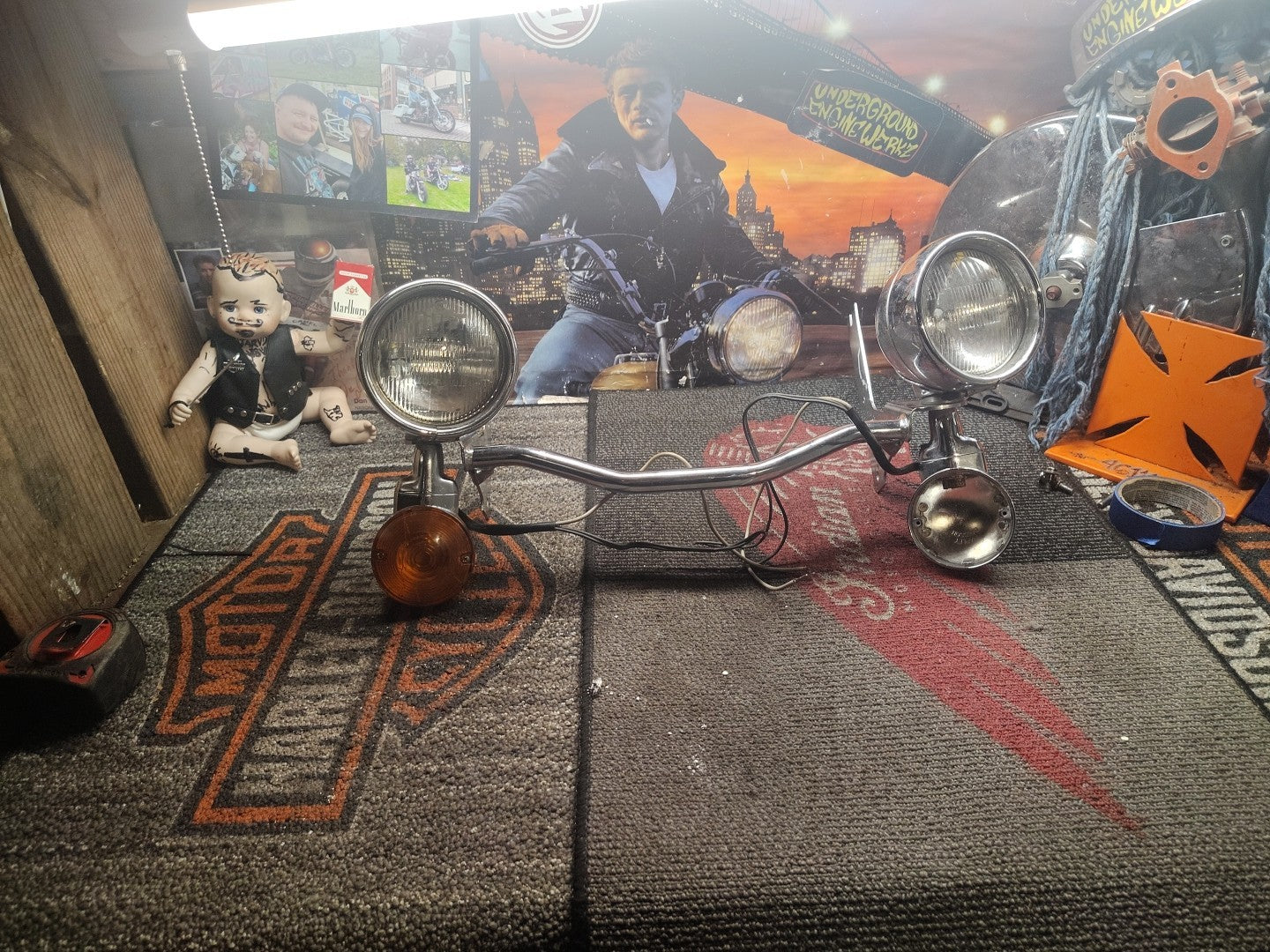 1432 03 HARLEY-DAVIDSON SOFTAIL FOGLAMP PASSING LAMP TURN SIGNAL TOUR LIGHTS