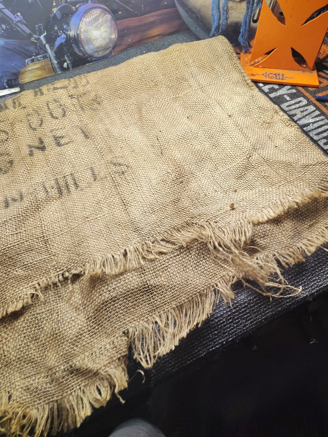 Burlap Coffee 36” Bean Bag Sack CAFEs DO BRASIL BRAZIL Jute Gunny Sack Crafts