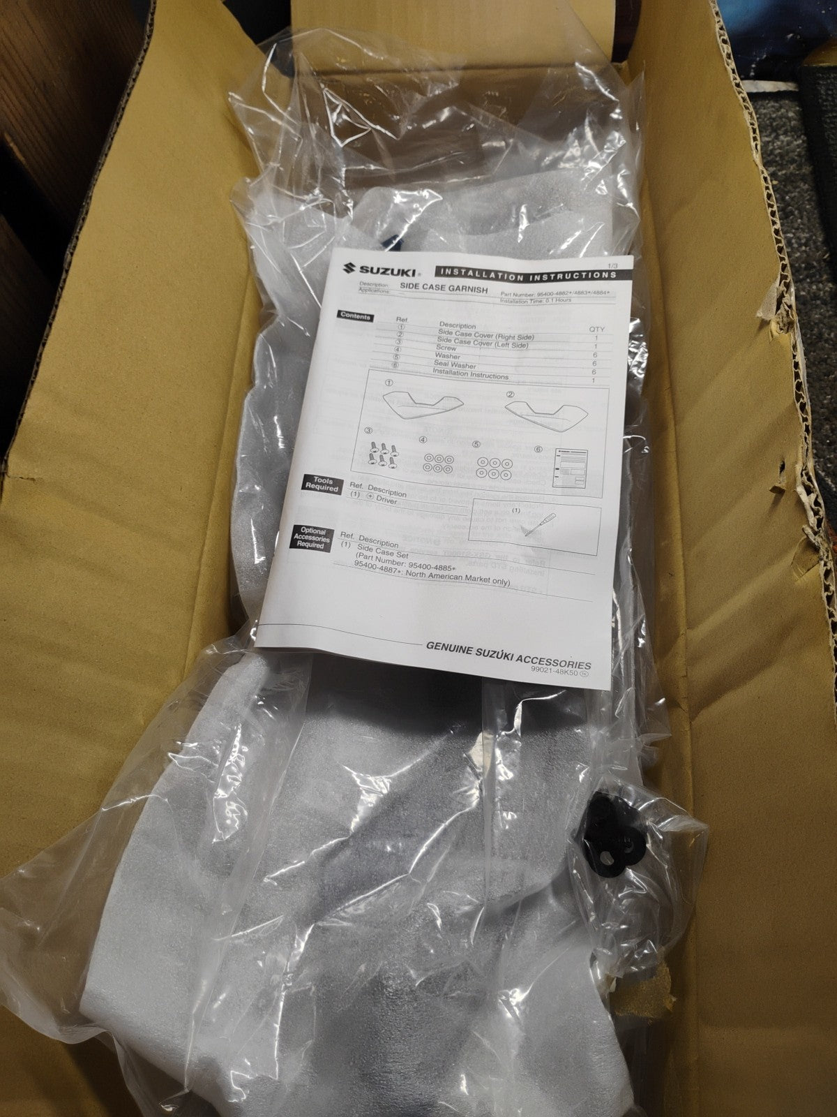 Suzuki Side Case Garnish 95400-4882*/4883/4884*