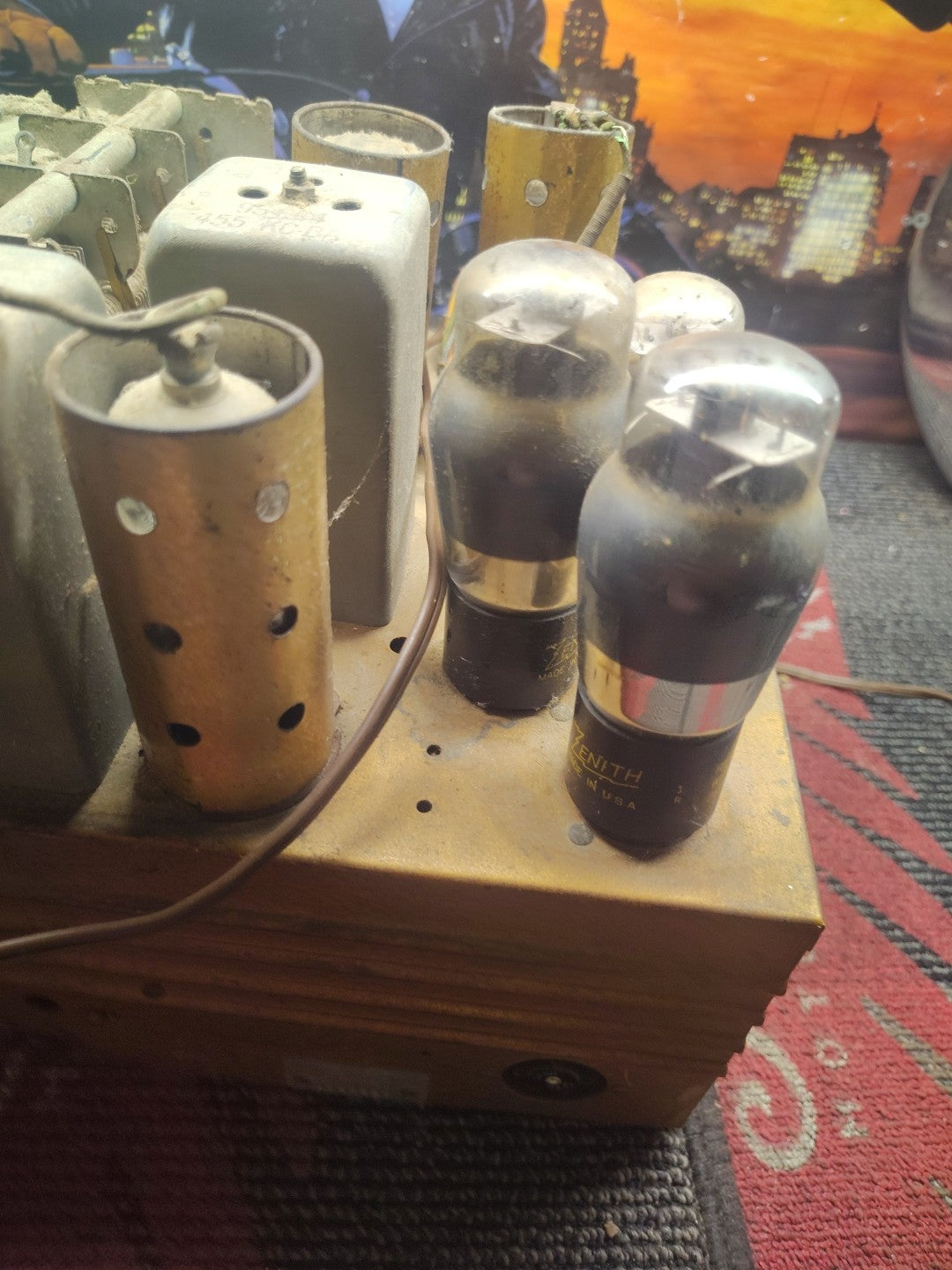 1940’ S Zenith Antique Vintage Tube Console Floor Radio Board Parts