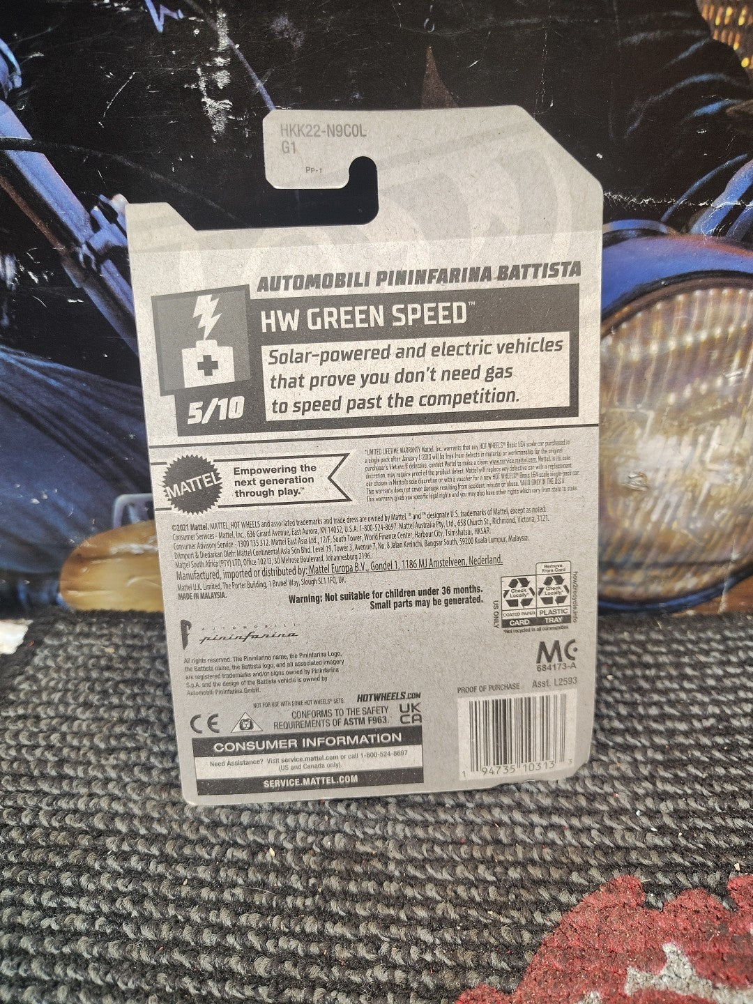 Hot Wheels - 2023 HW Green Speed 5/10 Automobili Pininfarina Battista (BBHKK22)