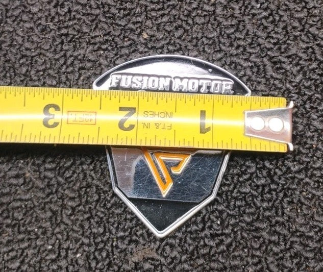 Fusion Motor Company Luxury Adhesive Emblem Badge Black Shield Logo 3M Backed
