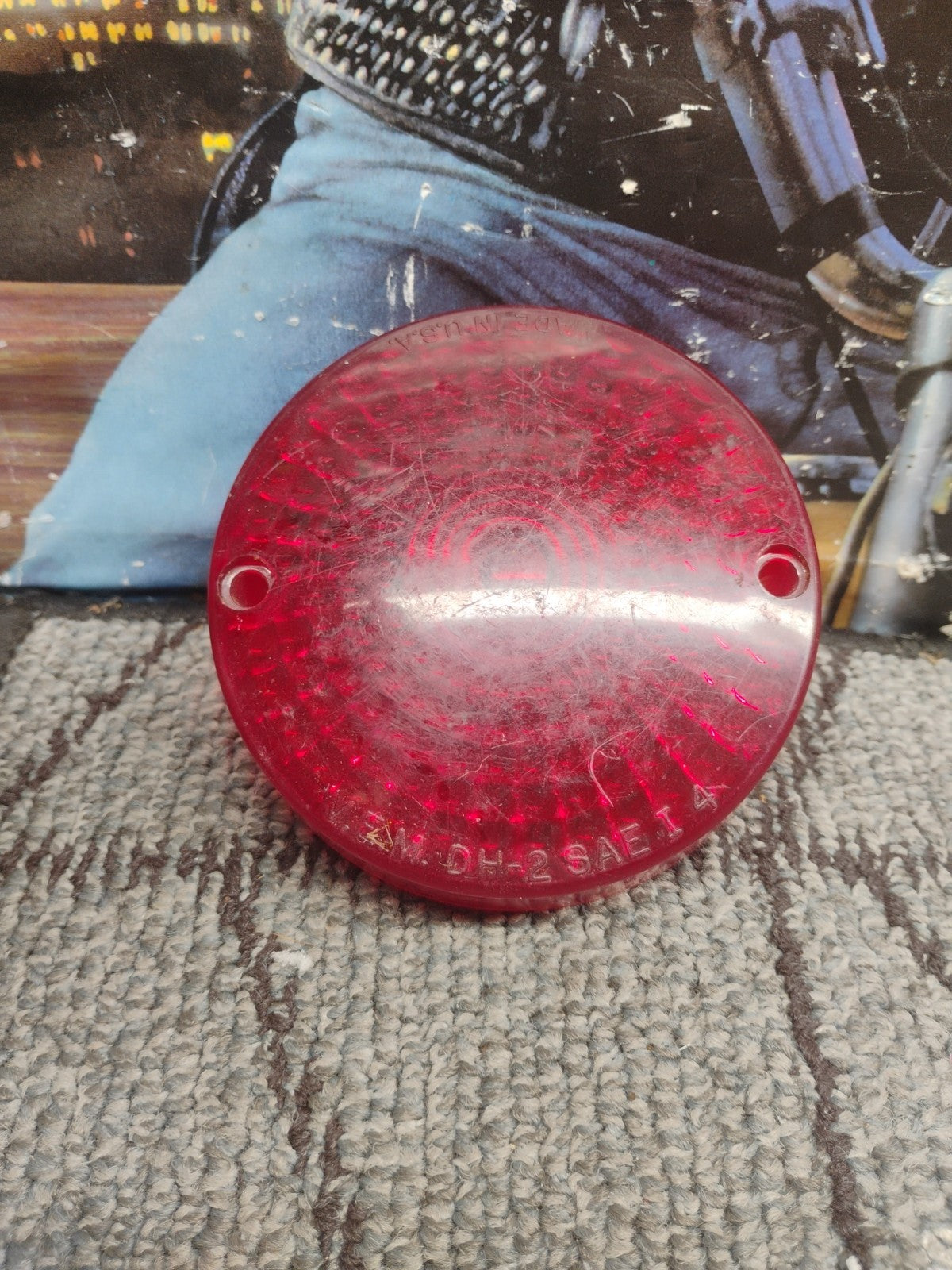 NOS Honda Flasher Lens Red V.E.M DH-2 SAE I 4