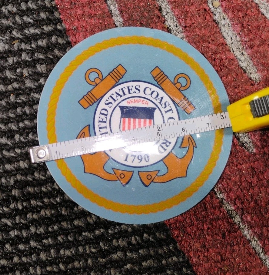 3inch United States Coast Guard Bumper Sticker Semper Paratus 1790