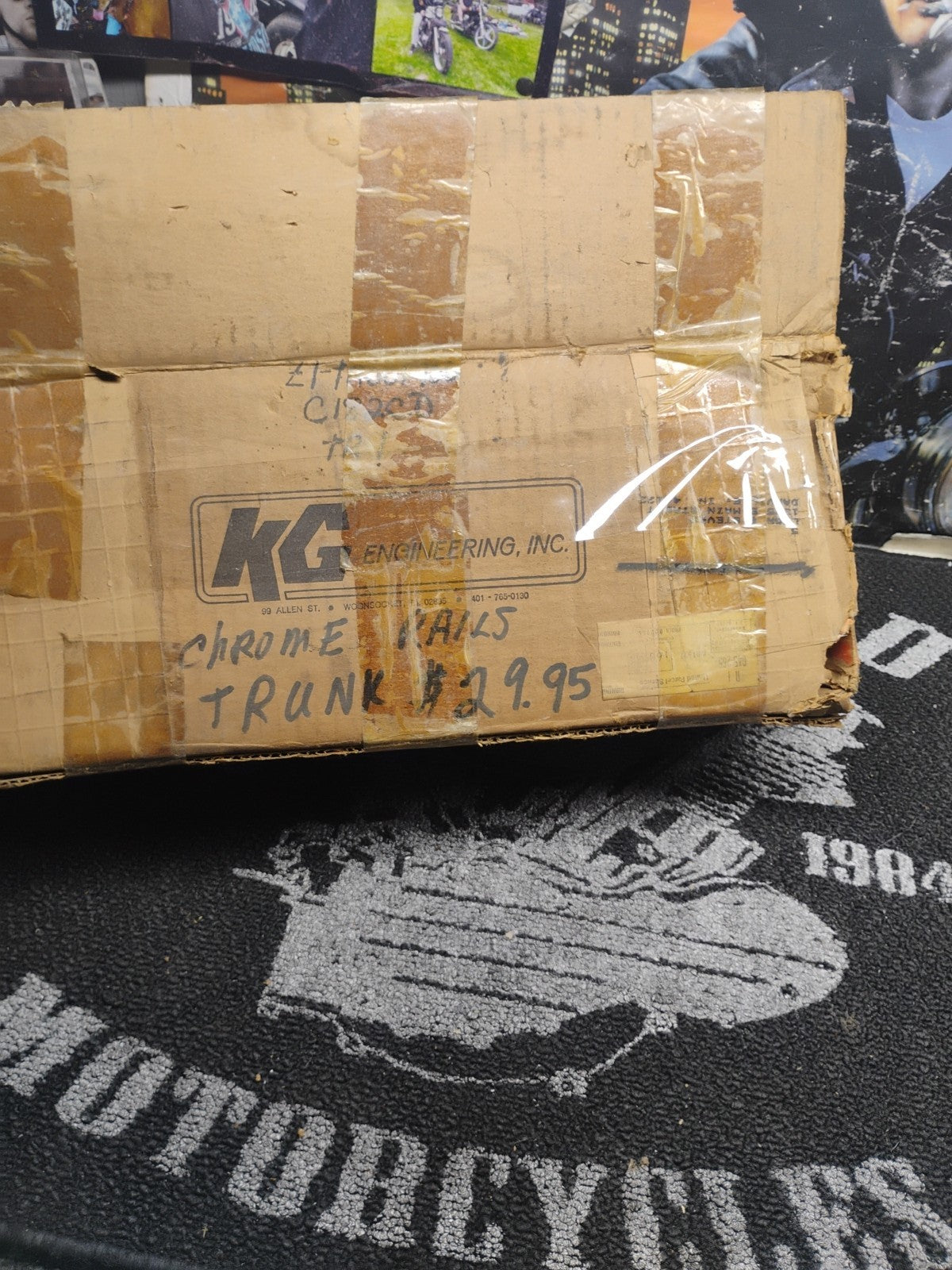 K&G Engineering Chrome Motorcycle Trunk Rails Saddlebag Guard Rails NOS In Box