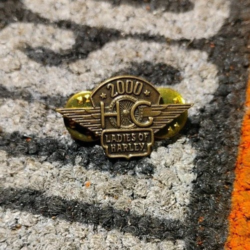 Ladies of Harley Davidson Motorcycles Owners Group HOG 2000 Lapel Pin