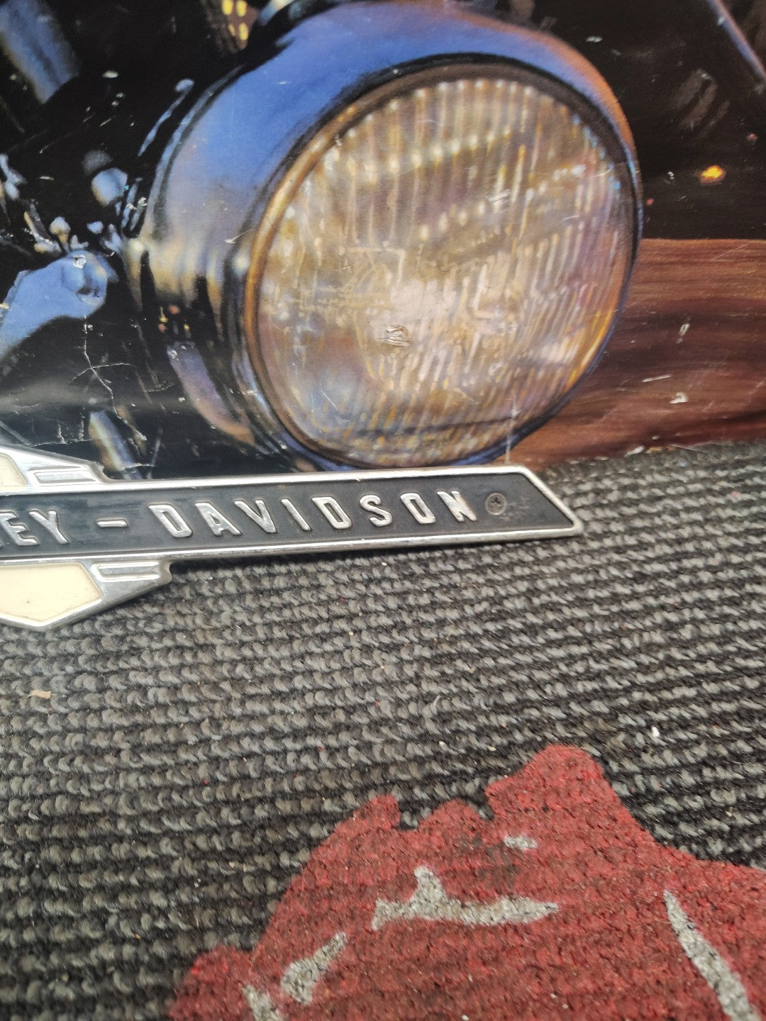 Harley 1963 - 1965 Left Side Only Gas Tank Emblem 61777-63 .. FL & XL