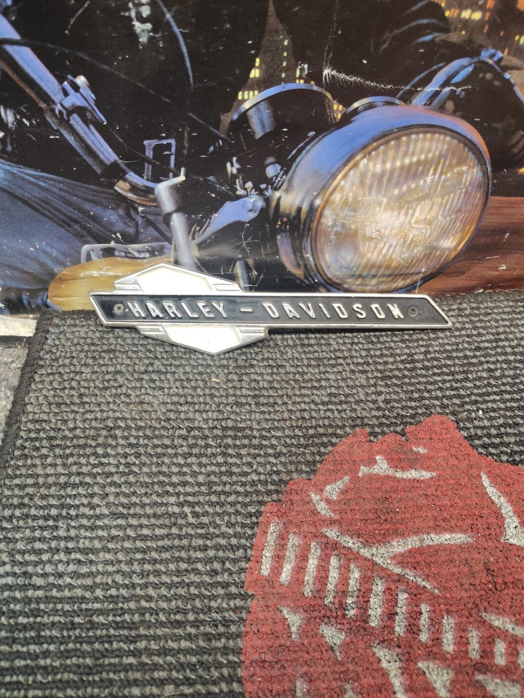 Harley 1963 - 1965 Left Side Only Gas Tank Emblem 61777-63 .. FL & XL