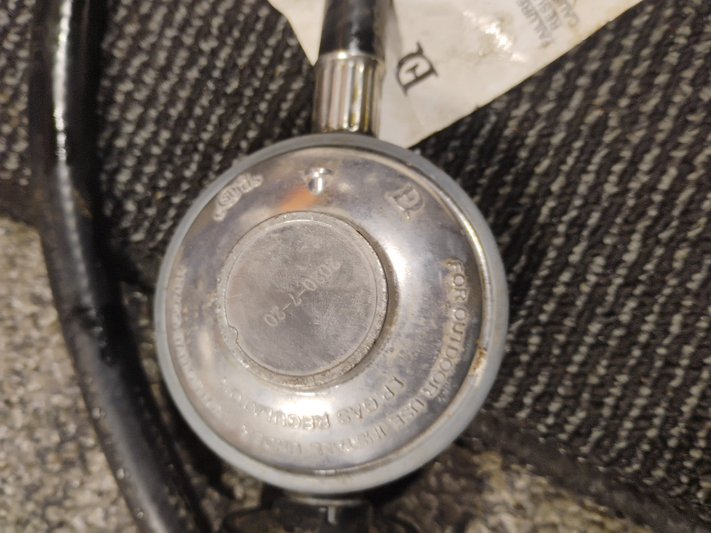 5-Foot High Pressure Propane Hose with Brass Regulator for Outdoor Appliances