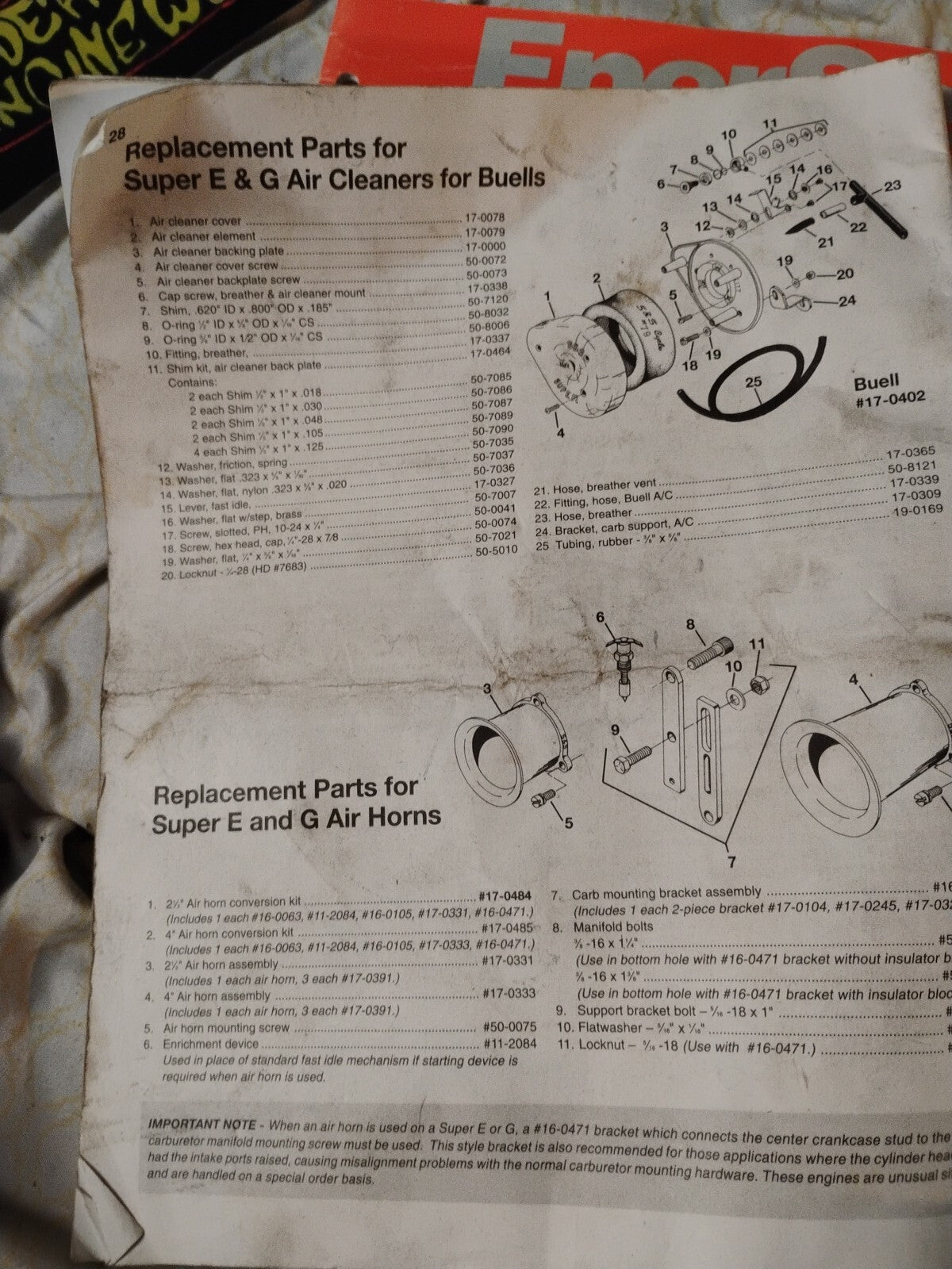 S&S Super Eng Series Shorty Carburetor Instructions For Jetting And Set Up