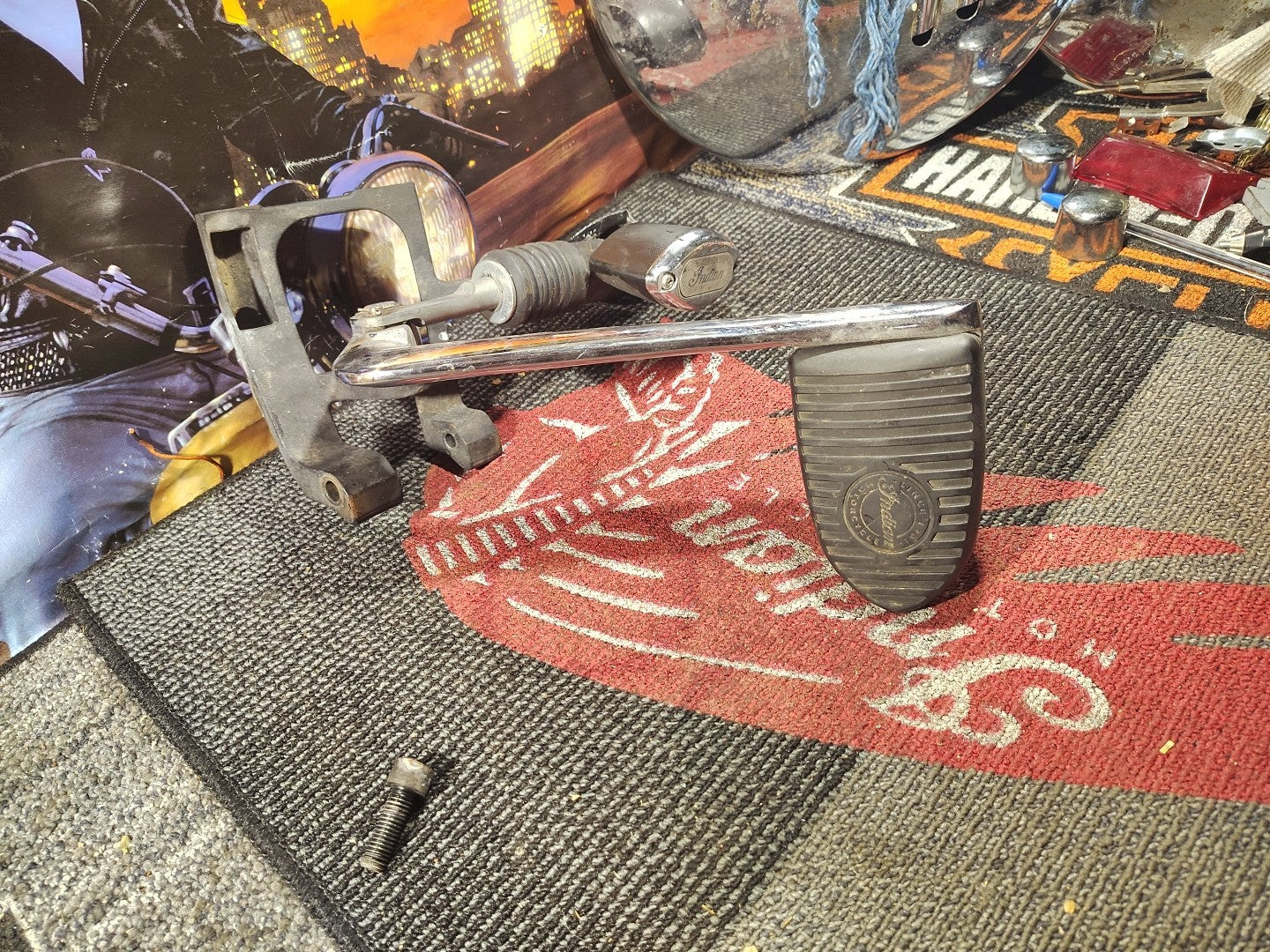 2017 Indian Chieft Rear Brake Pedal Lever Bracket An Master Cylinder