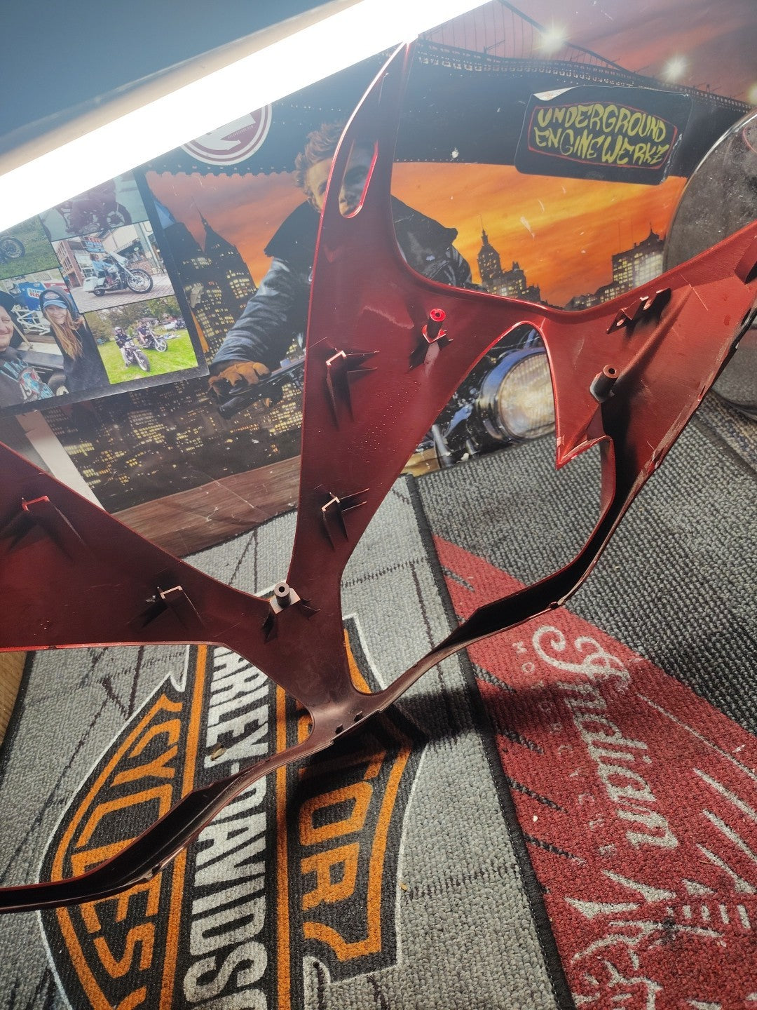 07-08 YAMAHA YZF R1 OEM FRONT UPPER NOSE FAIRING COWL SHROUD