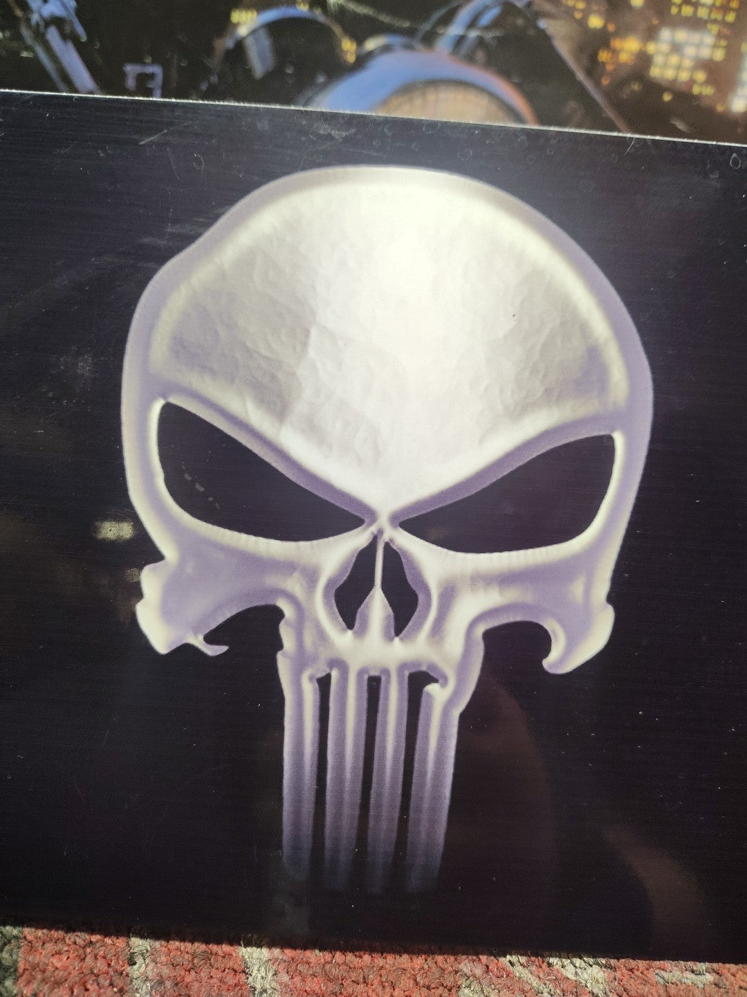 Awesome Punisher Chrome Mirror Novelty License Plate