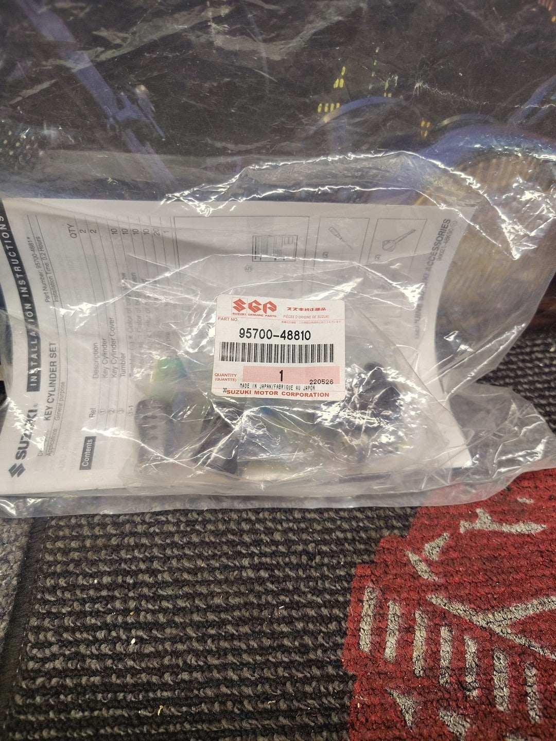 SUZUKI SIDE CASE LOCK SET GSX-S1000 GT GX 2022-2024 OEM NEW 95700-48810