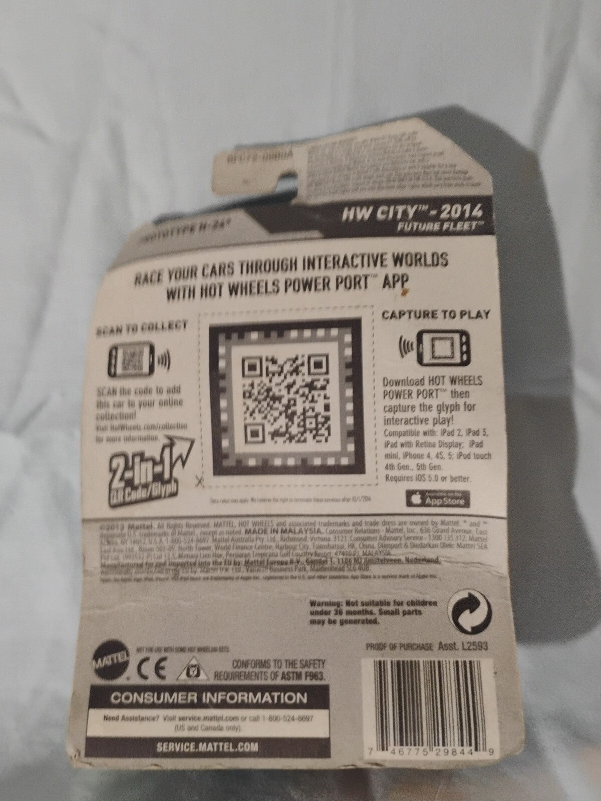 2014 Hot Wheels PROTOTYPE H-24 #59 US Team∞Purple/Blue w/orange∞Future∞Case A/B