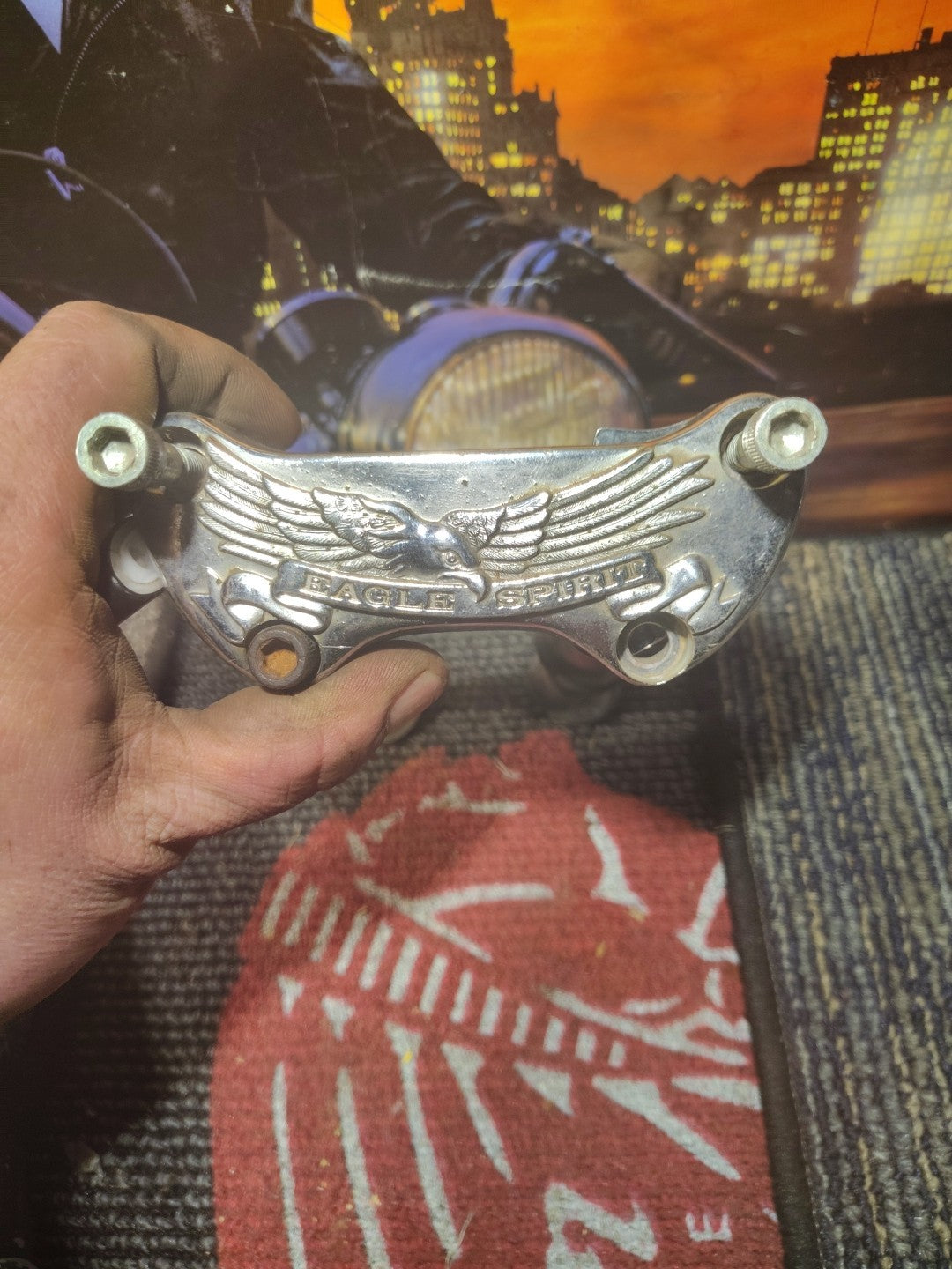 Harley Davidson 5”in With Pull Back Shovelhead Risers Used Oem