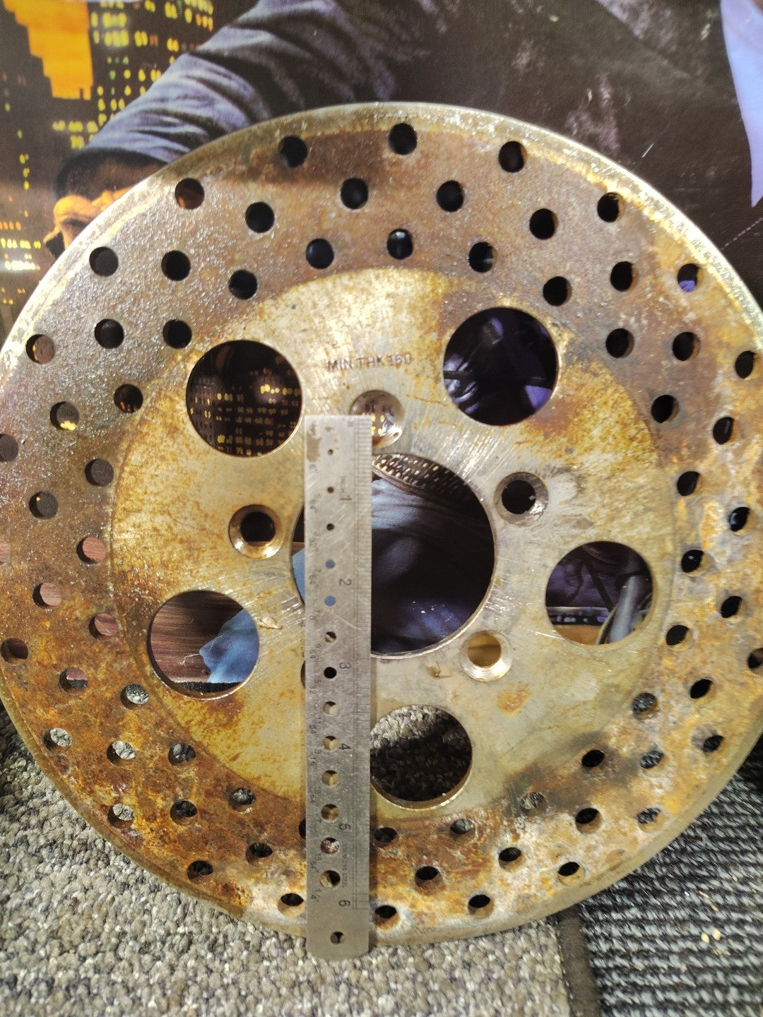 10 inch Drilled Front Brake Disc fits Harley Davidson