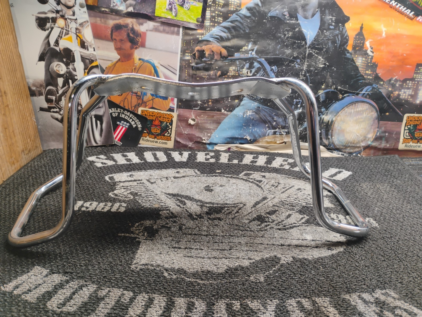 Harley-Davidson Touring FLH Rear Passenger Grab Bar Chrome OEM 91583-99