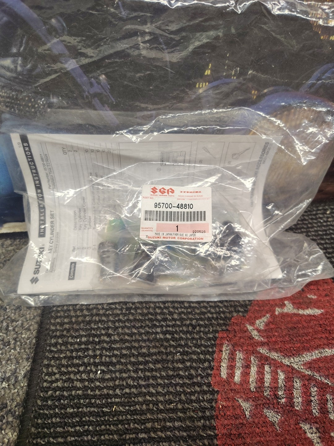 SUZUKI SIDE CASE LOCK SET GSX-S1000 GT GX 2022-2024 OEM NEW 95700-48810