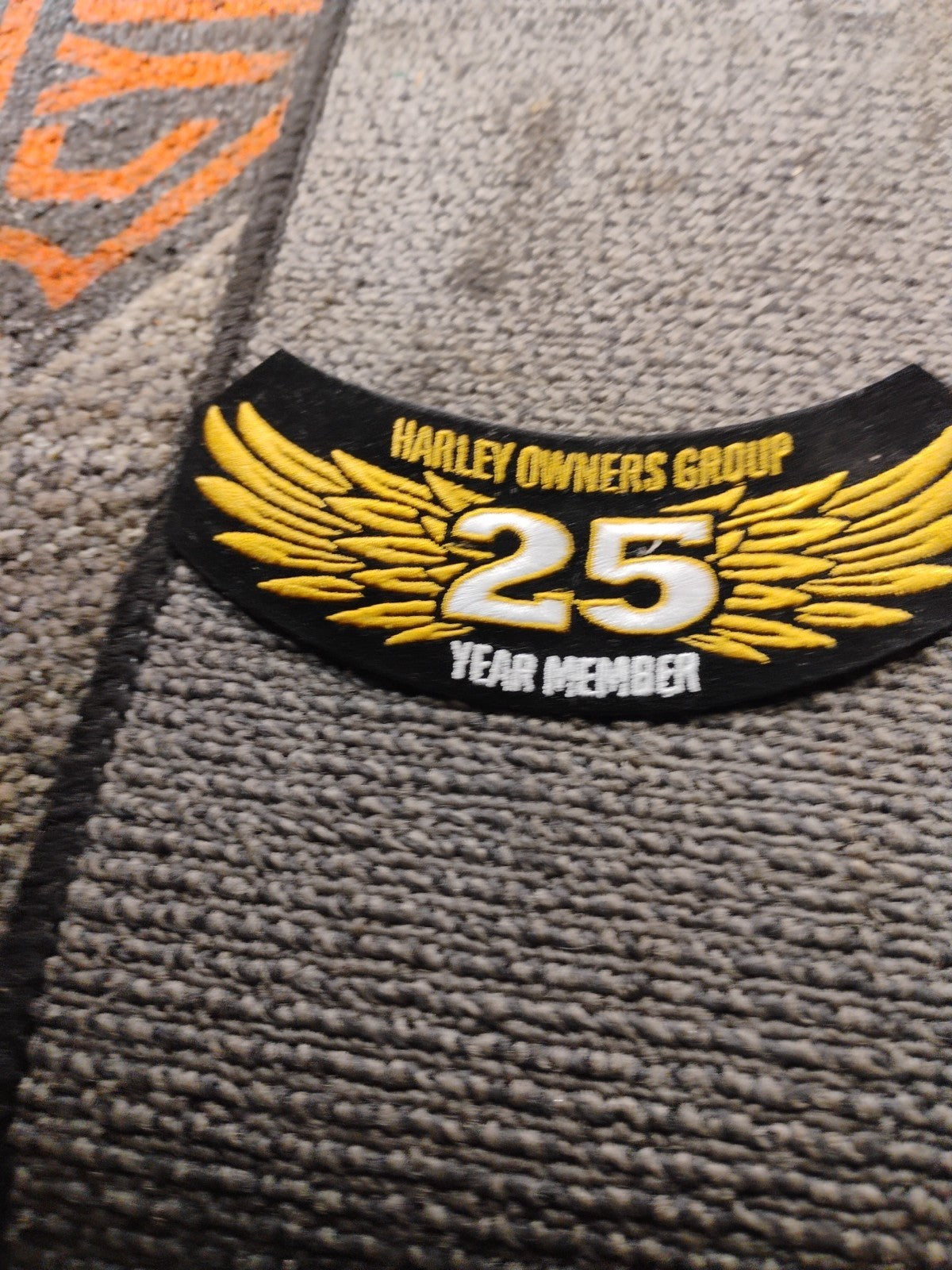 Harley Davidson iron on patch - 25 year member