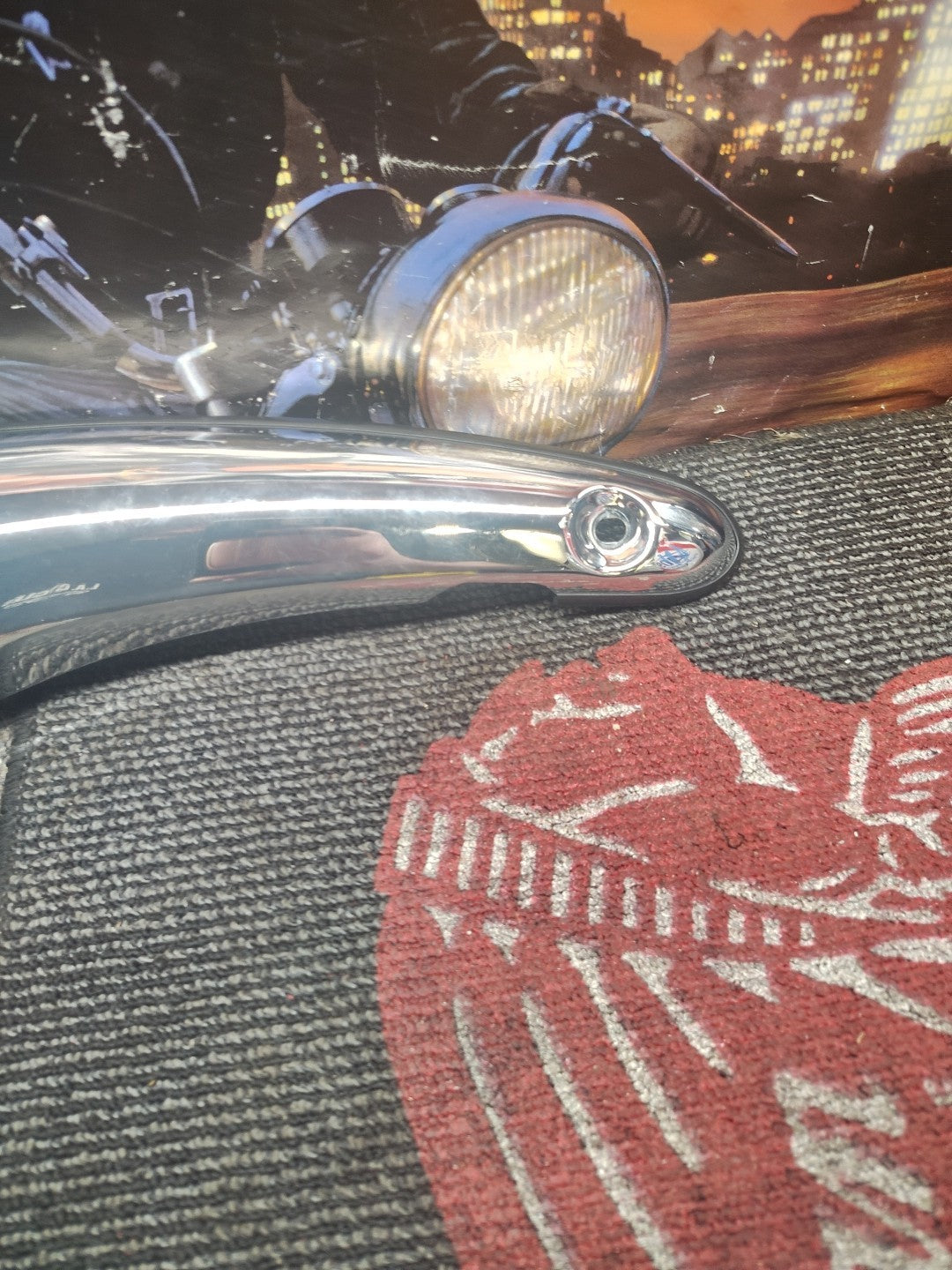 Triumph Rocket III 3 Rear Fender Support CHROME A