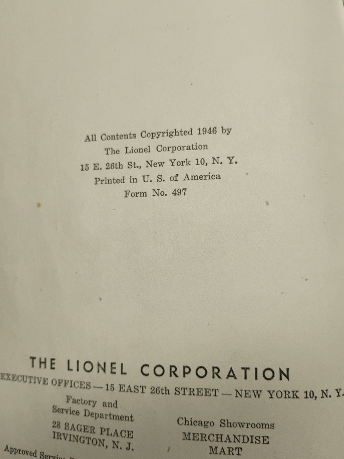 1946 Instructions For Assembling and Operating Lionel Trains-Booklet