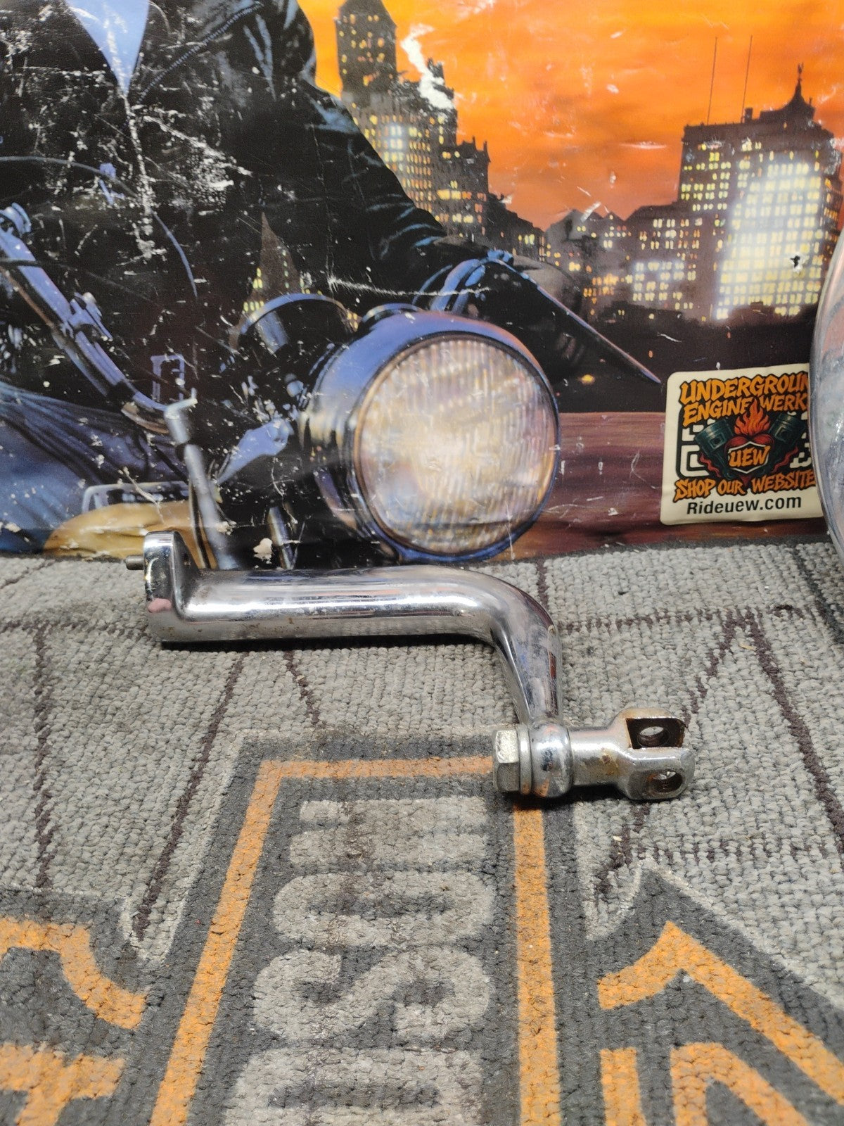 Highway Footpeg Mount Harley Sportster OEM chrome 1984-2003 Ironhead Evo