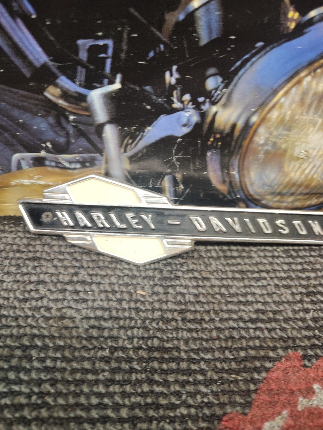 Harley 1963 - 1965 Left Side Only Gas Tank Emblem 61777-63 .. FL & XL