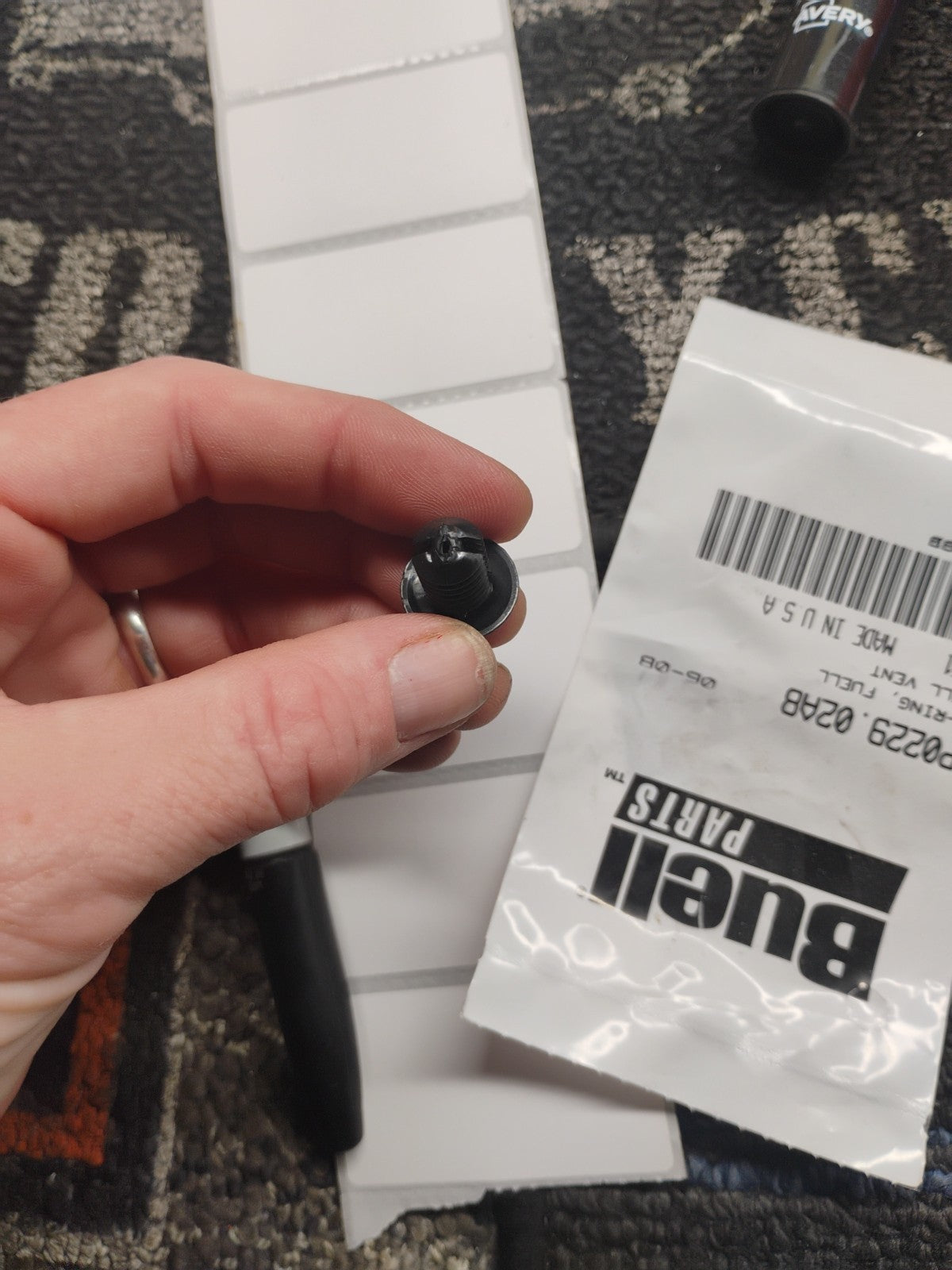 Buell OEM N0001.BQ Socket Set Screw Black NOS