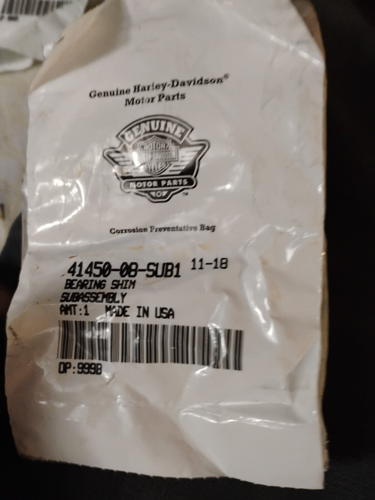 Harley Davidson Bearing Shim 41450-08-SUB1