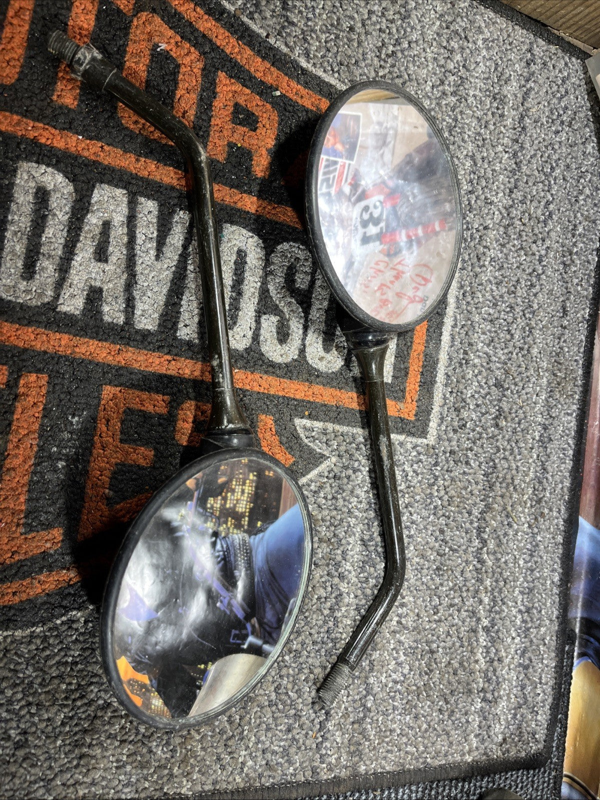 Pair Of Motorcycle Mirrors Made In Japan