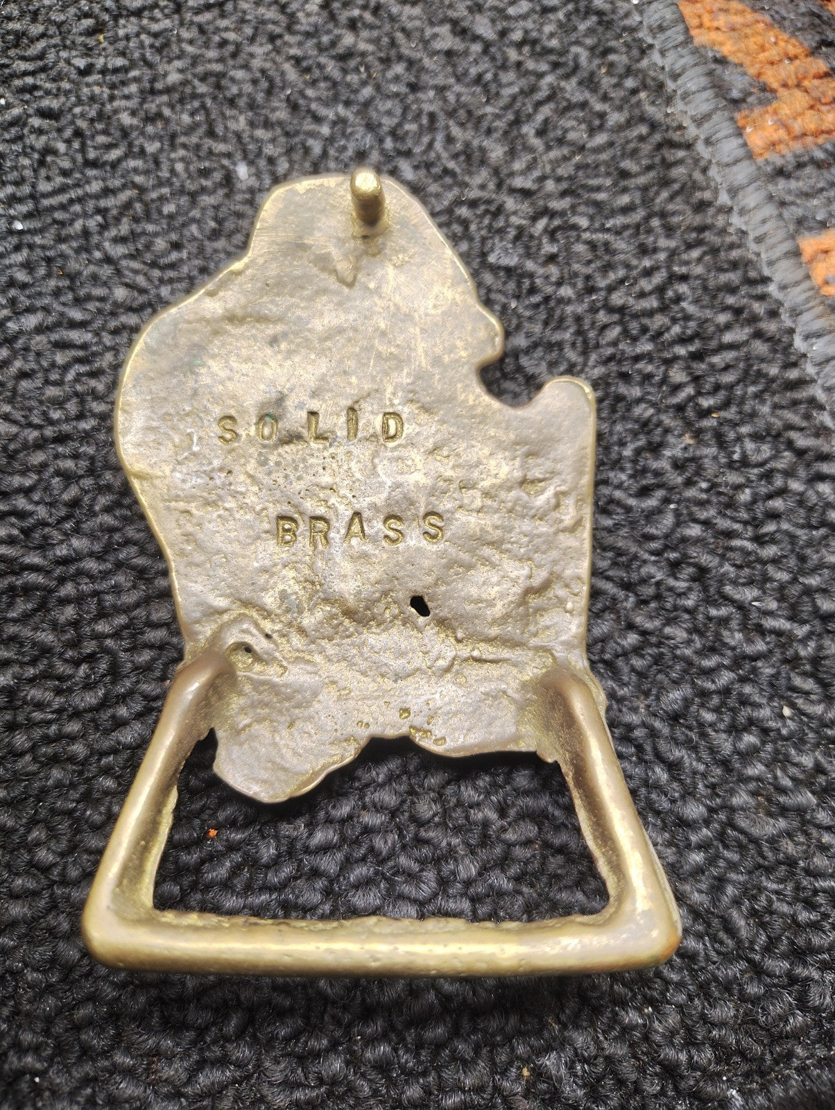 Vintage Trinity Buckle Co Brass Buffalo Bison Belt Buckle 1970s