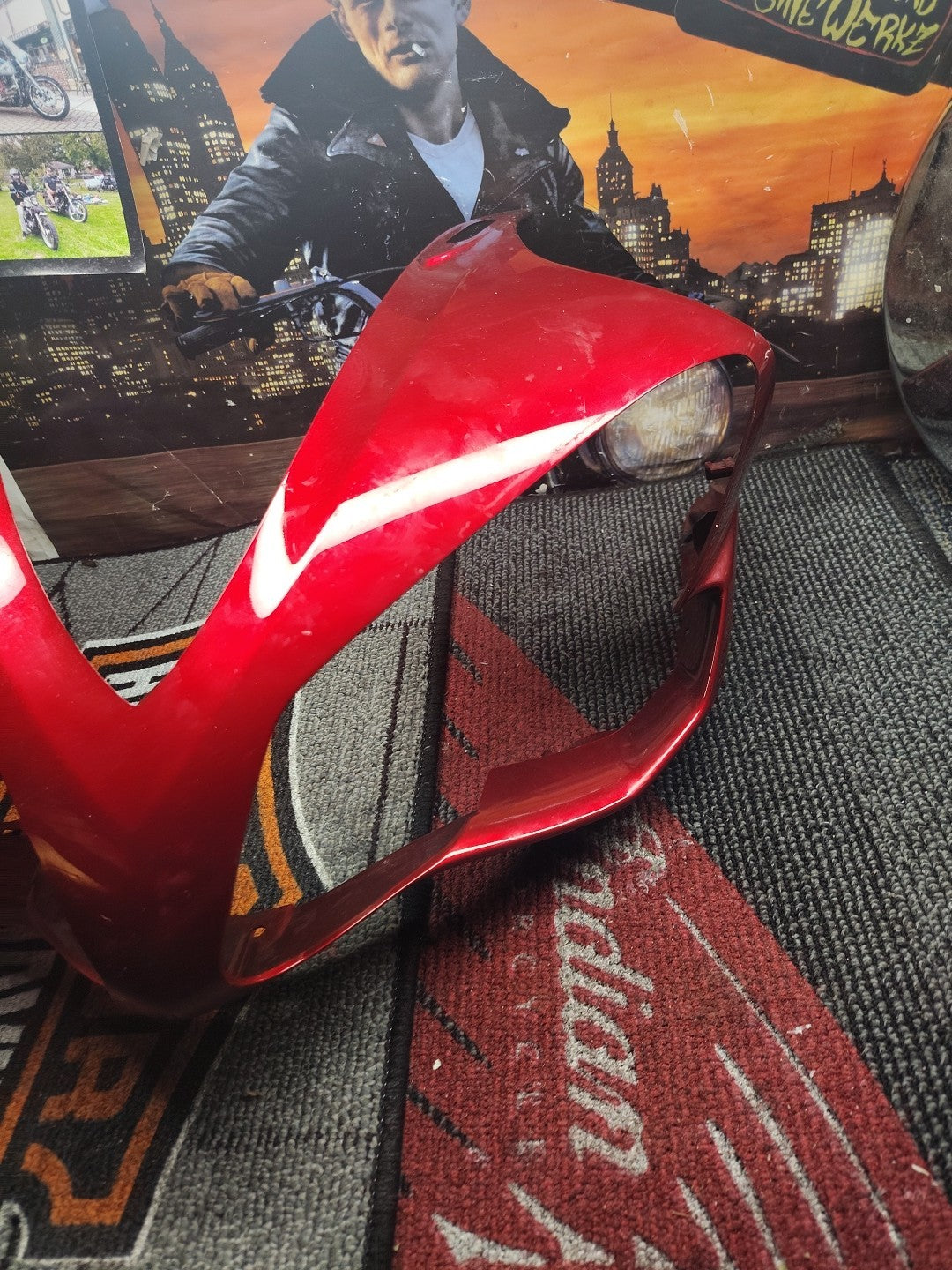 07-08 YAMAHA YZF R1 OEM FRONT UPPER NOSE FAIRING COWL SHROUD
