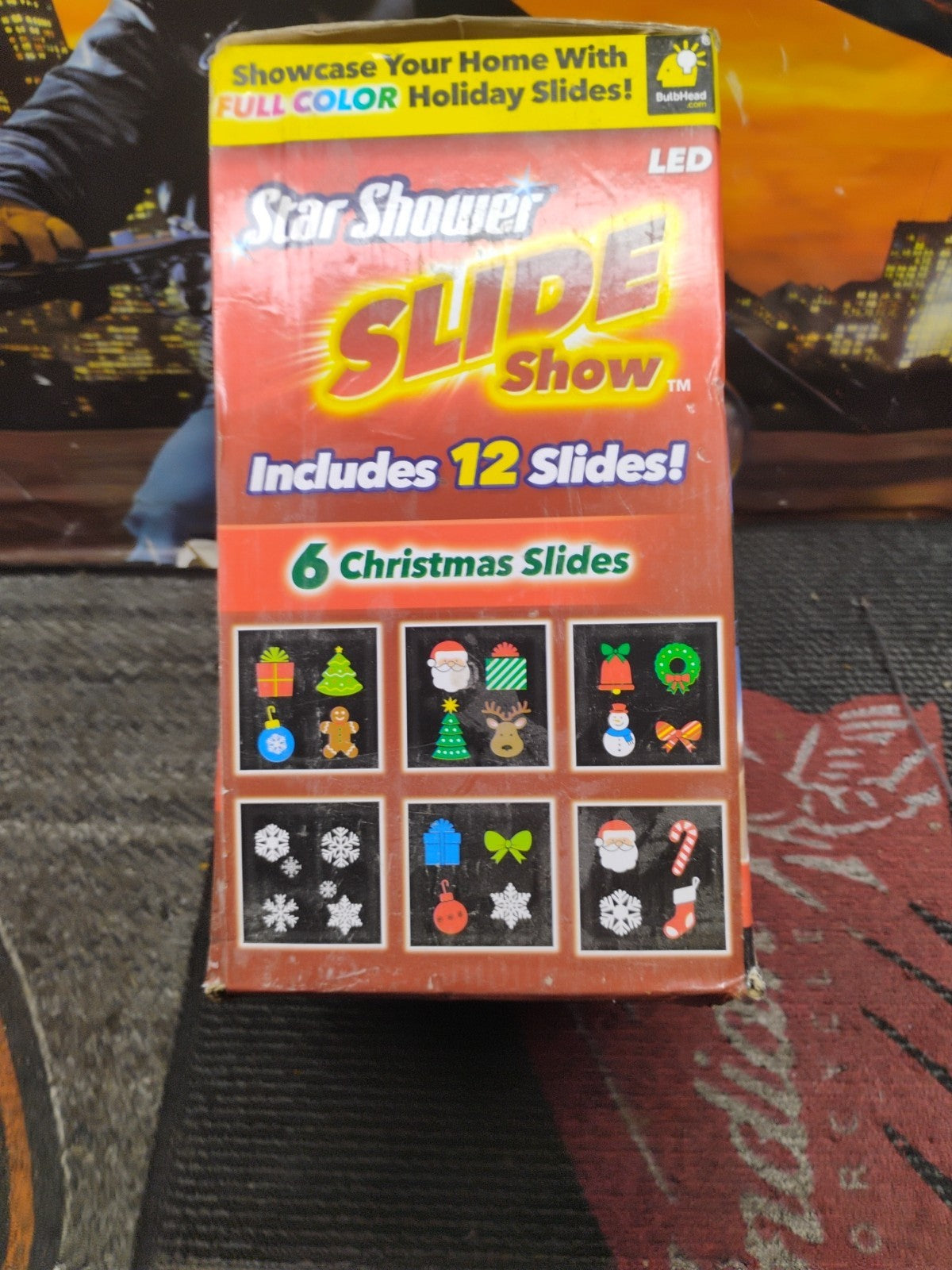 Star Shower Slide Show Halloween & Christmas LED Light Projector 12 Slides