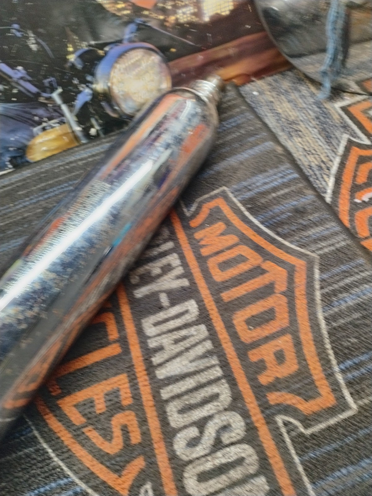 Harley 86-95 1989 stock FLHT FLHS slip-on Touring flange muffler 65538-85