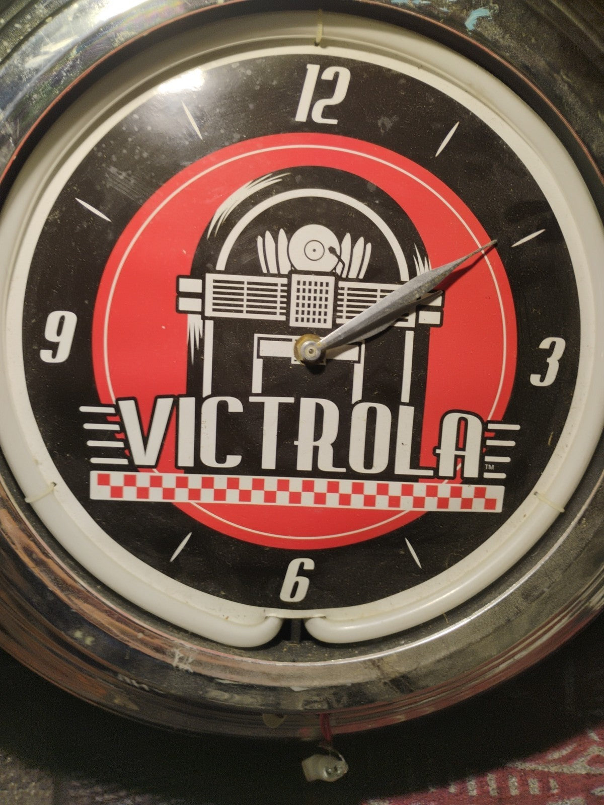 17" RCA Victor Nipper Dog His Master Voice Neon Clock Retro Vintage(UNTESTED)