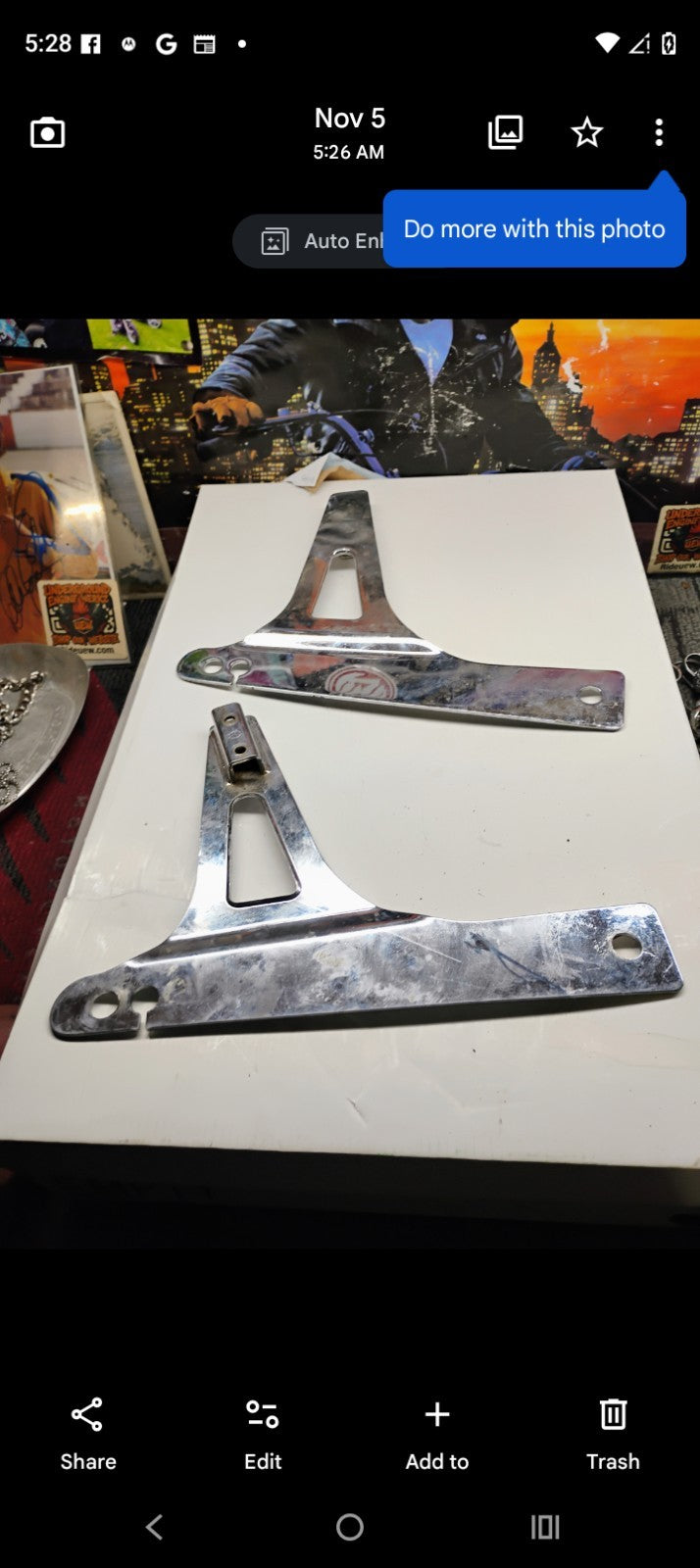 HARLEY DAVIDSON BACK REST MOUNTS CHROME OE