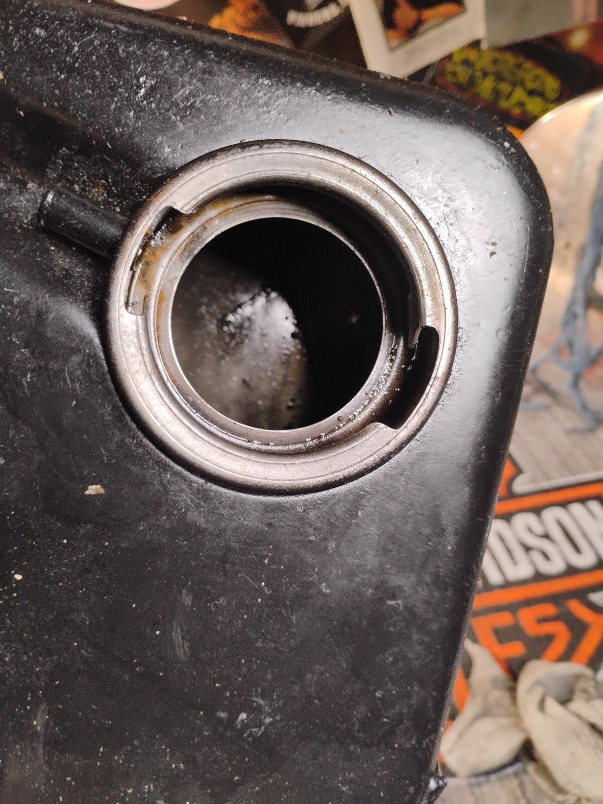 Harley '65-'82 Shovel Head oil tank, used Needs Work