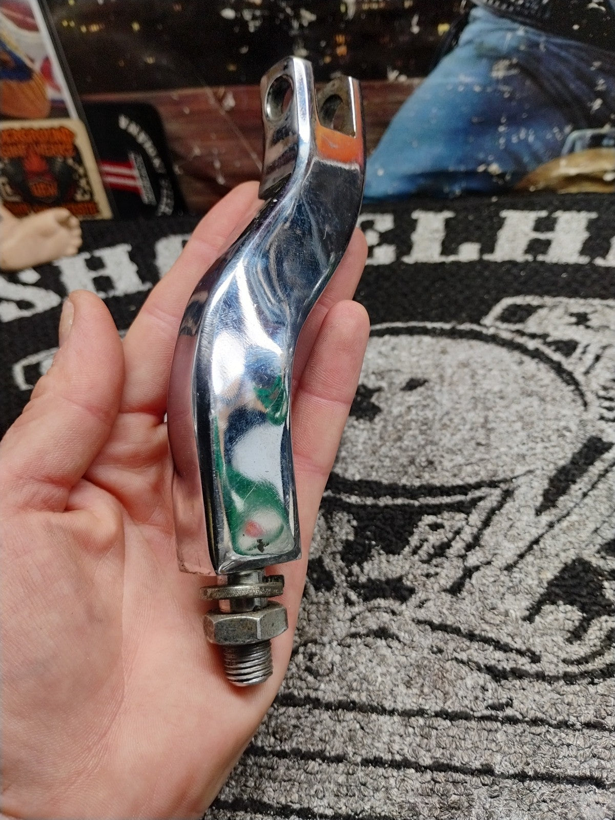 Chrome Adjustable Highway Peg Mount Clamps Harley Engine Guard 5/16"-24