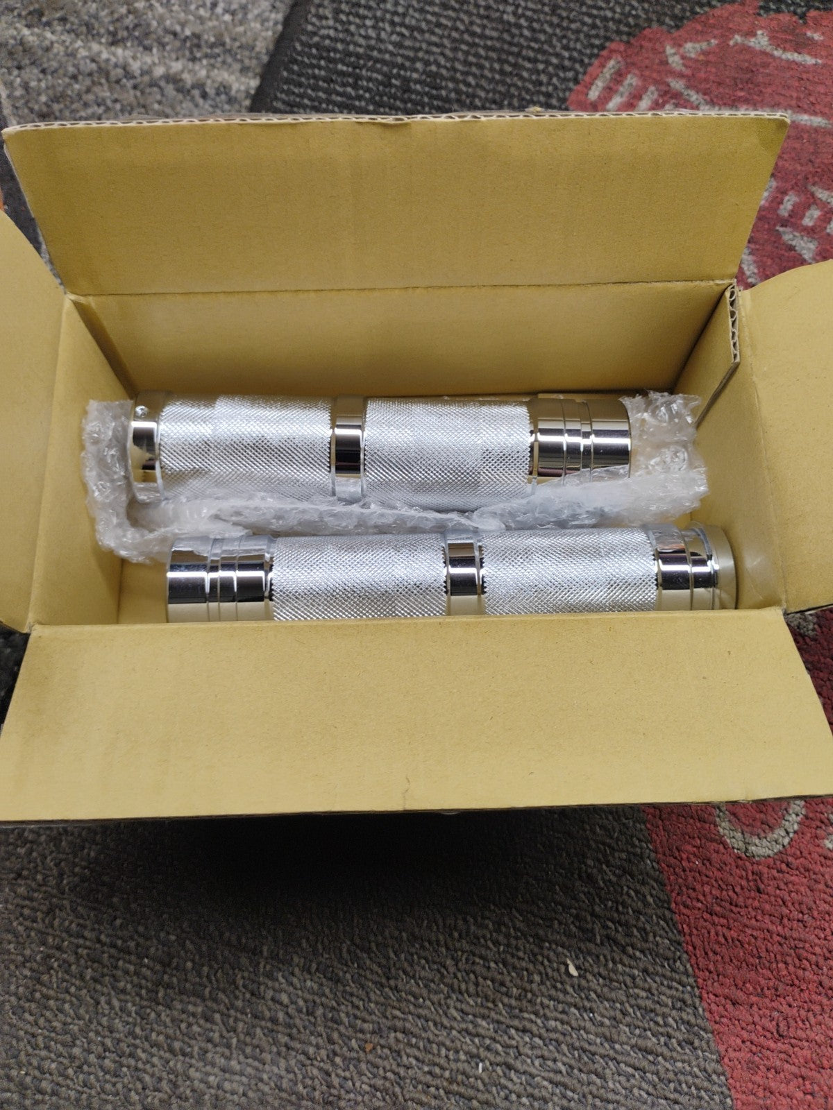 CHROME CNC ALUMINUM HANDLEBAR GRIPS HARLEY DAVIDSON FLY BY WIRE MODELS