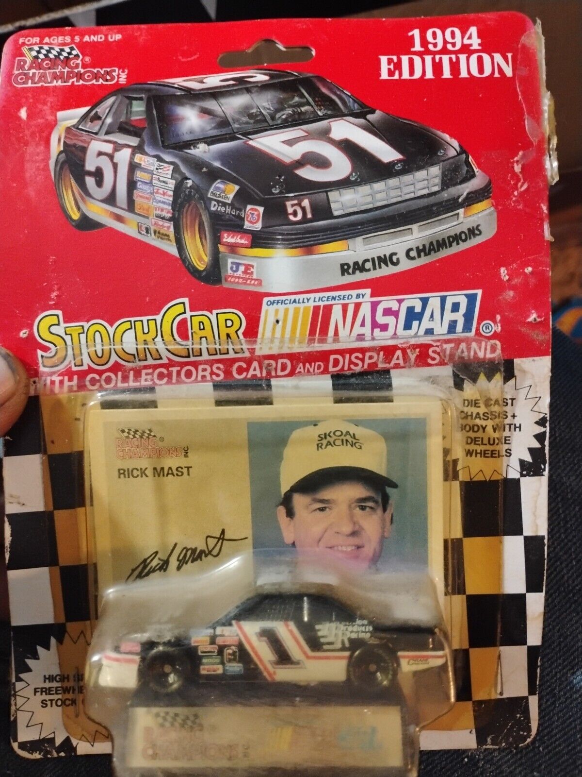 RICK MAST #1 Racing Champions 1994 EDITION 1:64 Scale Stock Car Diecast NEW