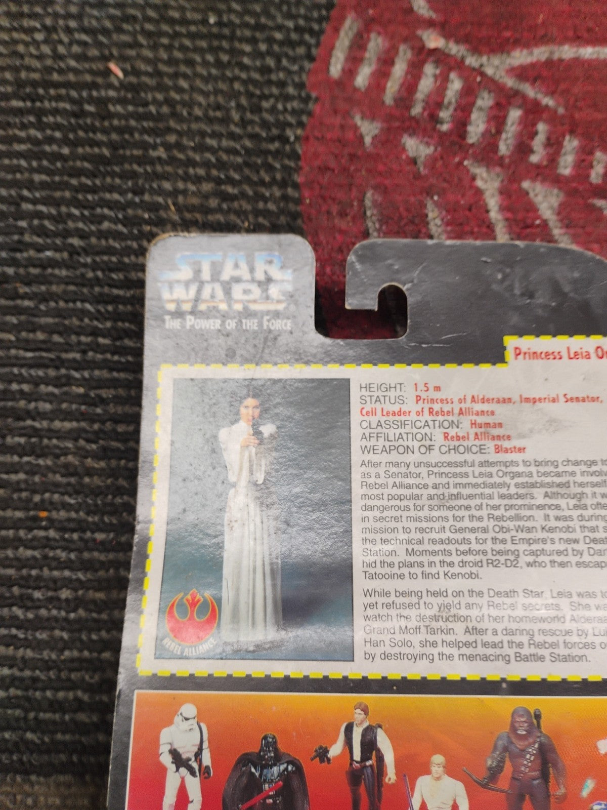 Star Wars Power of The Force 1995 Princess Leia Organa Red Card Figure