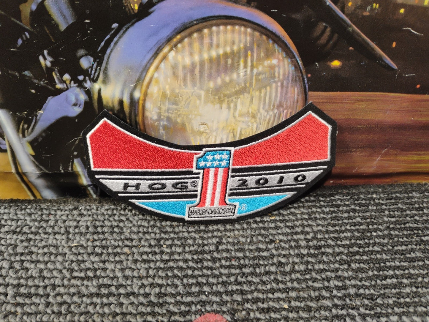 HARLEY DAVIDSON OWNERS GROUP 2010 HOG VEST JACKET PATCH FLAG 1