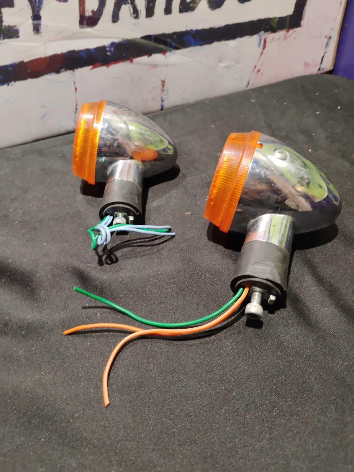 #119 88-97 Honda VT600 VT600CD Shadow VLX DELUXE FRONT TURN SIGNAL INDICATOR SET