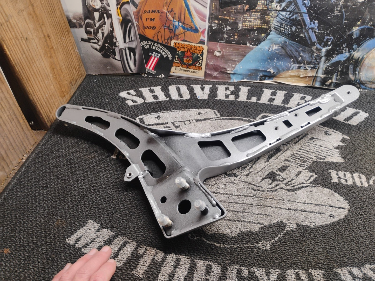 Buell Right Side Rider Footpeg Mount Bracket Silver OEM