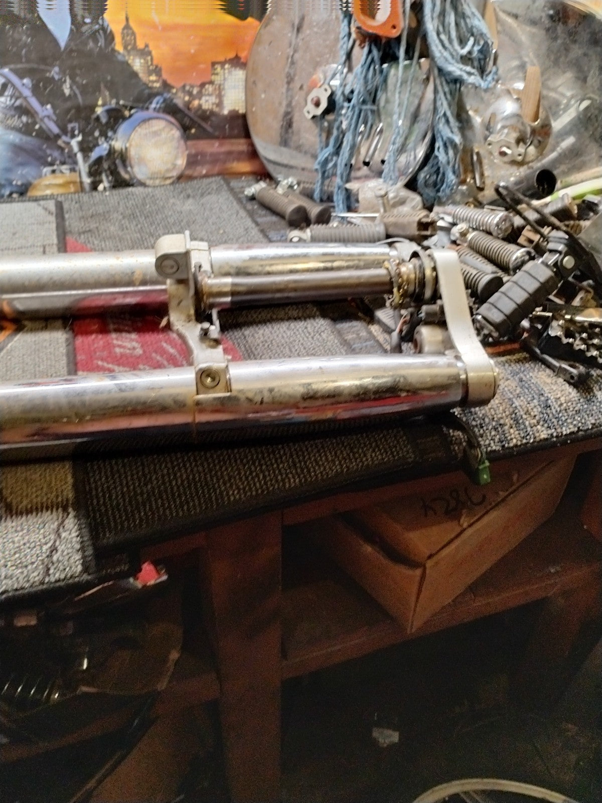 00-07 SHADOW SABRE 1100 FRONT END FORKS FORK TRIPLE TREE CLAMP TOP BOTTOM Axle